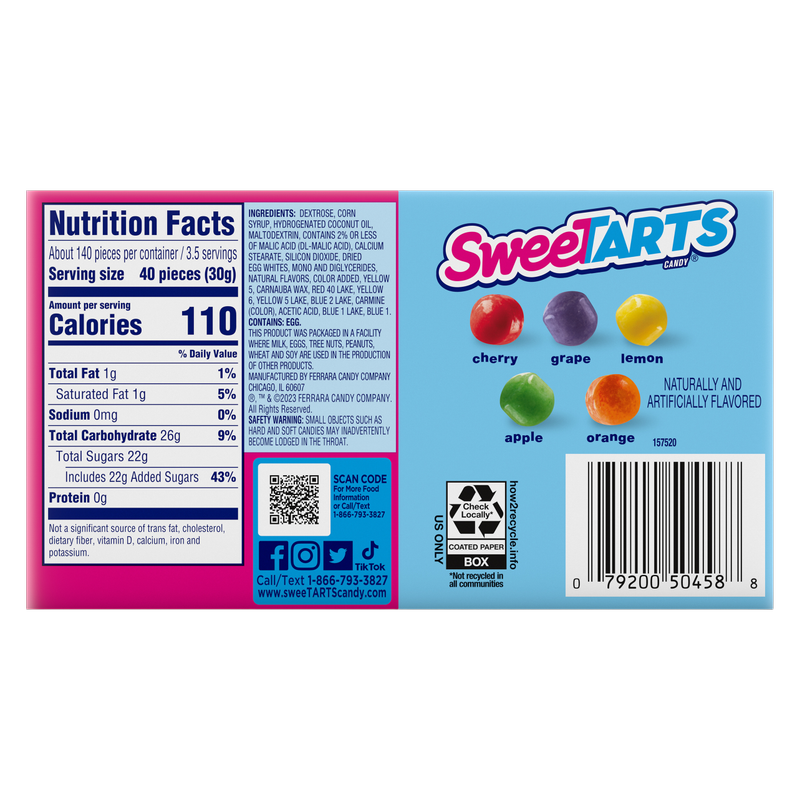 SweeTARTS Mini Chewy Theater Box, 3.75oz