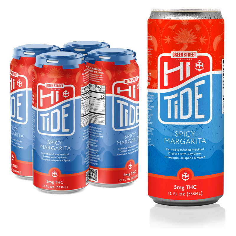 HiTide 5mg THC Spicy Margarita 4pk 12oz Can