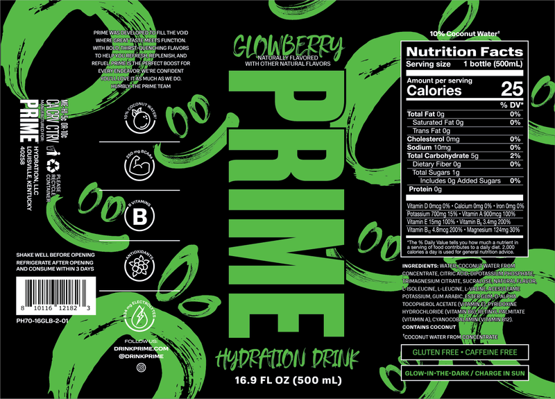 Prime Hydration Glowberry 16.9oz
