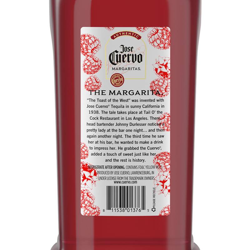 Jose Cuervo Authentic Margarita Raspberry Ready to Drink Cocktail 1.75L 9.95% ABV