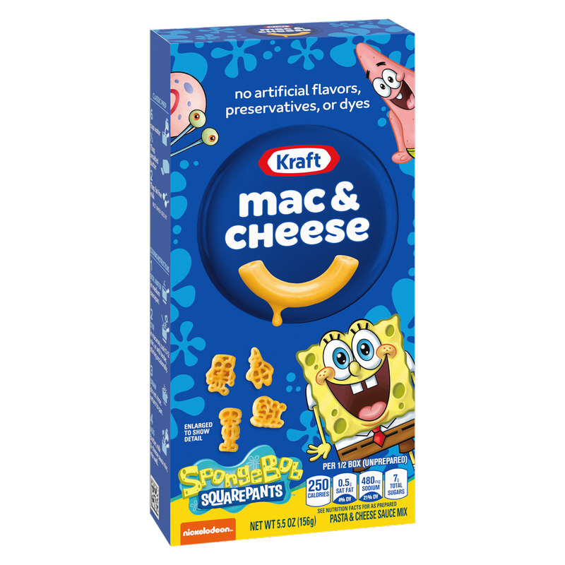 Kraft SpongeBob Shaped Mac-n-Cheese, 5.5oz