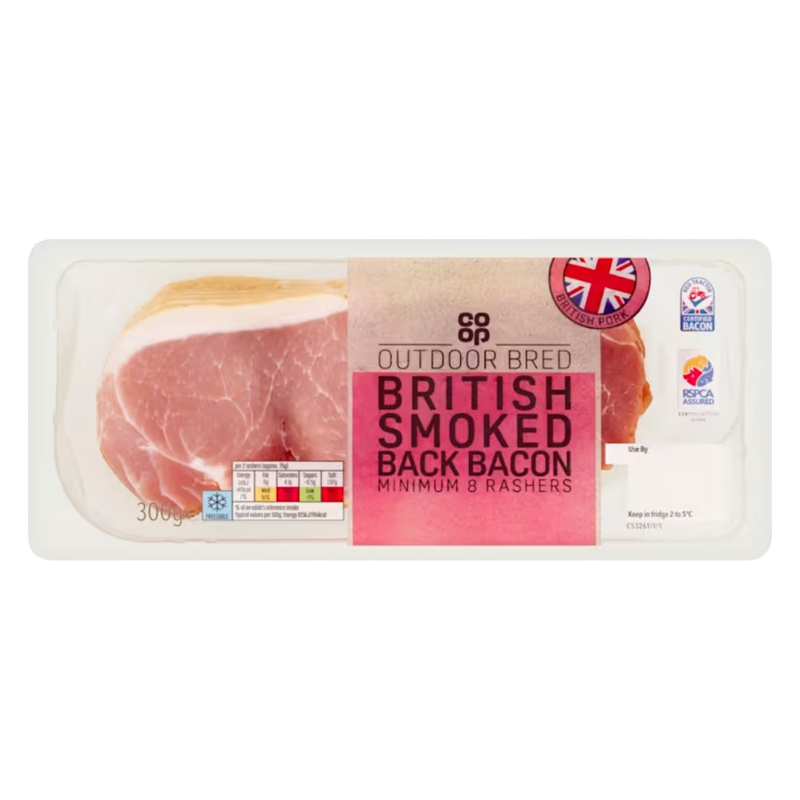 Co-op Smoked Rindless Back Bacon, 280g
