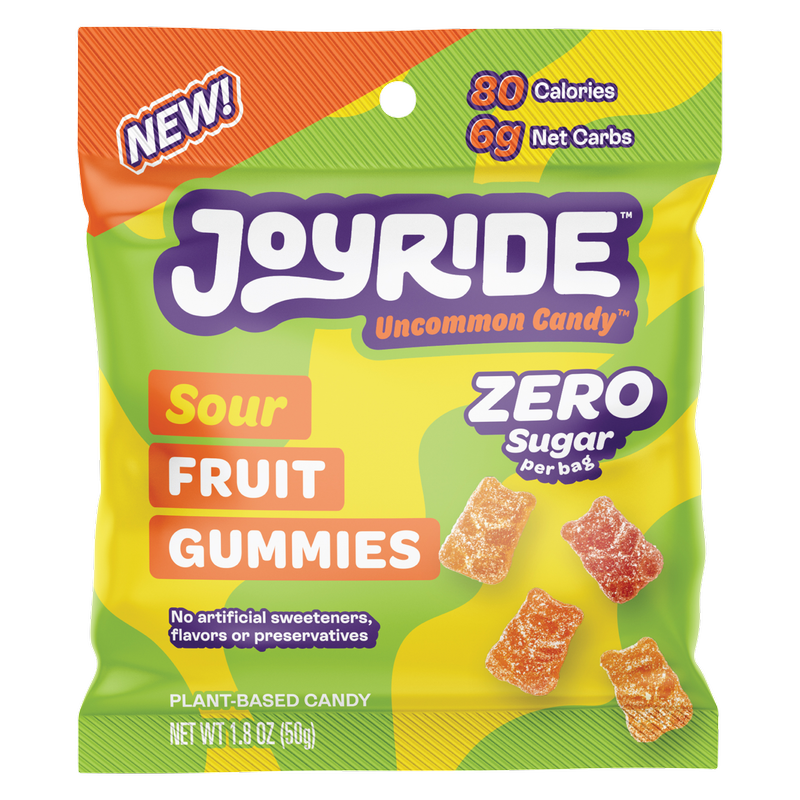 Joyride Zero Sugar Sour Fruit Gummies 1.8oz 