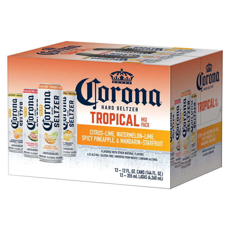 Corona Hard Seltzer Tropical Mix Variety Pack 12pk 12oz Cans 4.5% ABV