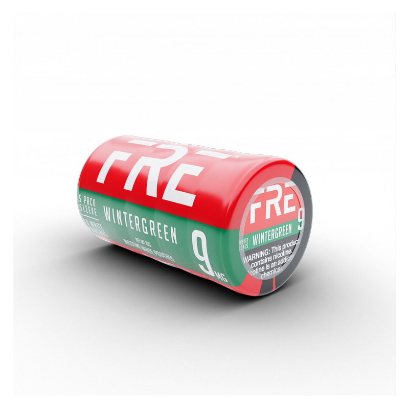 5 Pack Fre Wintergreen Nicotine Pouches, 9mg