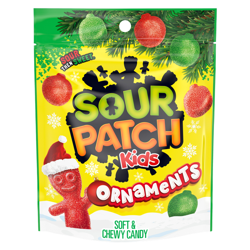 Sour Patch Kids Red and Green Ornaments, 10oz