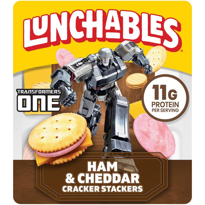 Lunchables Ham & Cheddar Cheese Cracker Stackers Vanilla Crème Cookies - 3.5oz