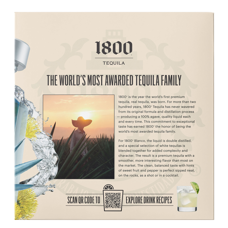 1800 Silver Tequila Gift Set 750ml (80 Proof)