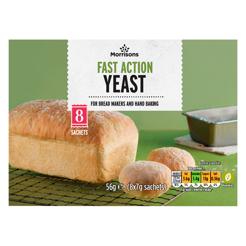 Morrisons Fast Action Yeast, 8 x 7g