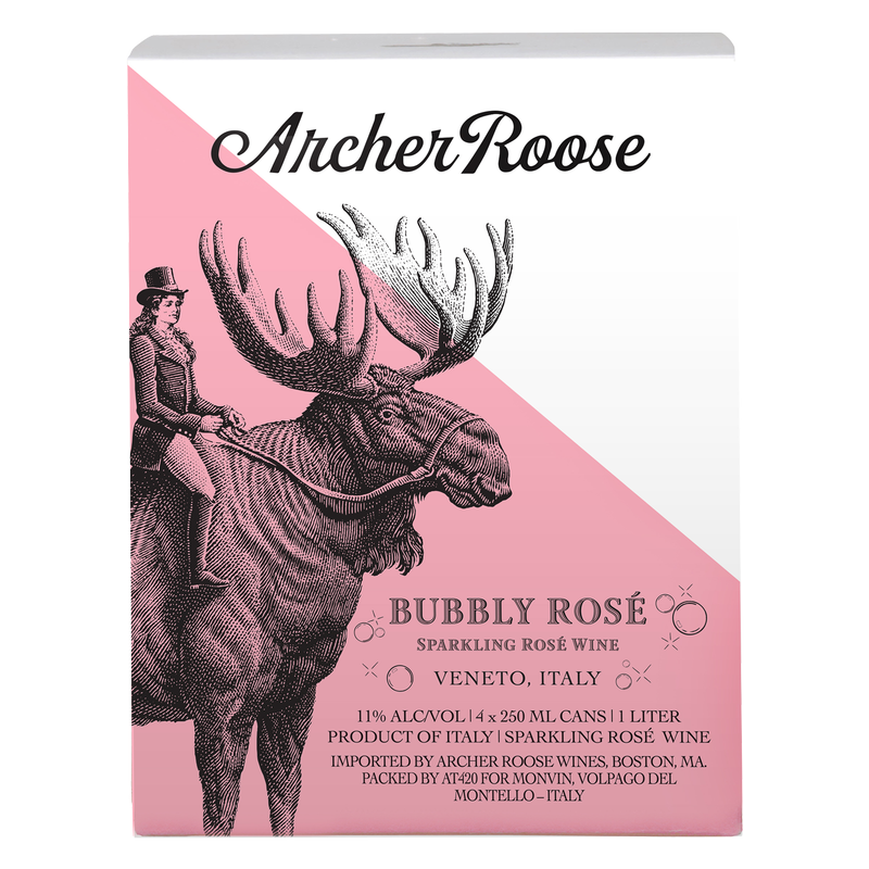 Archer Roose Bubbly Rose, Canned Sparkling Wine 4pk 250ml