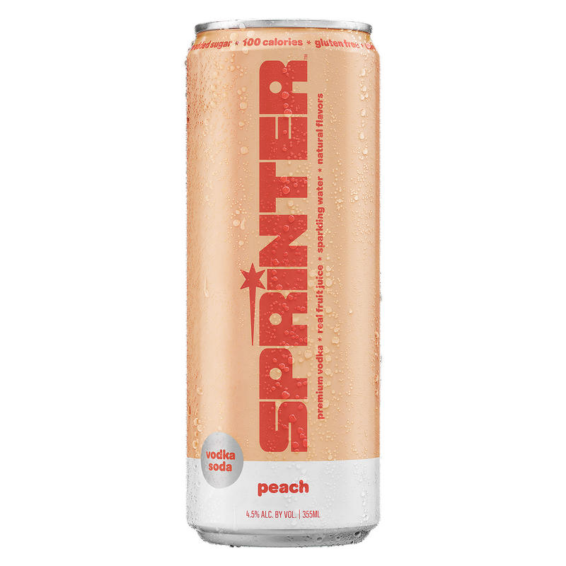 Sprinter Vodka Soda Peach 12oz Can 4.5% ABV