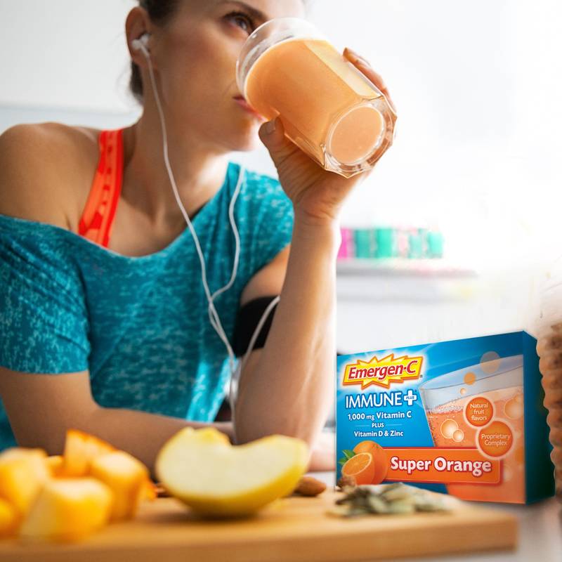 Emergen-C Immune+ Triple Action Powder in Super Orange 30ct