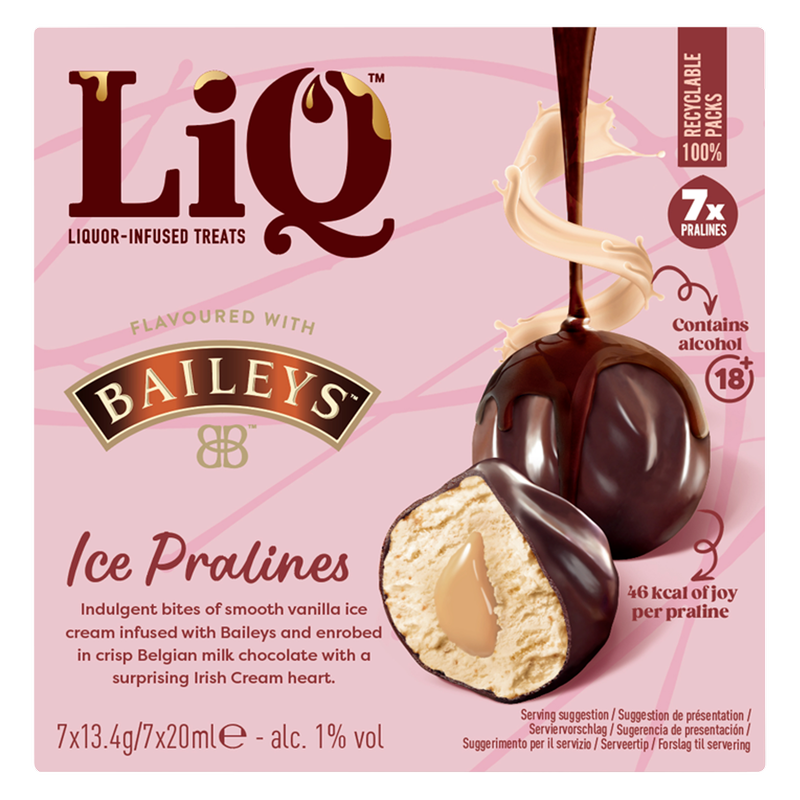 LiQ Baileys Ice Pralines, 7 x 20ml