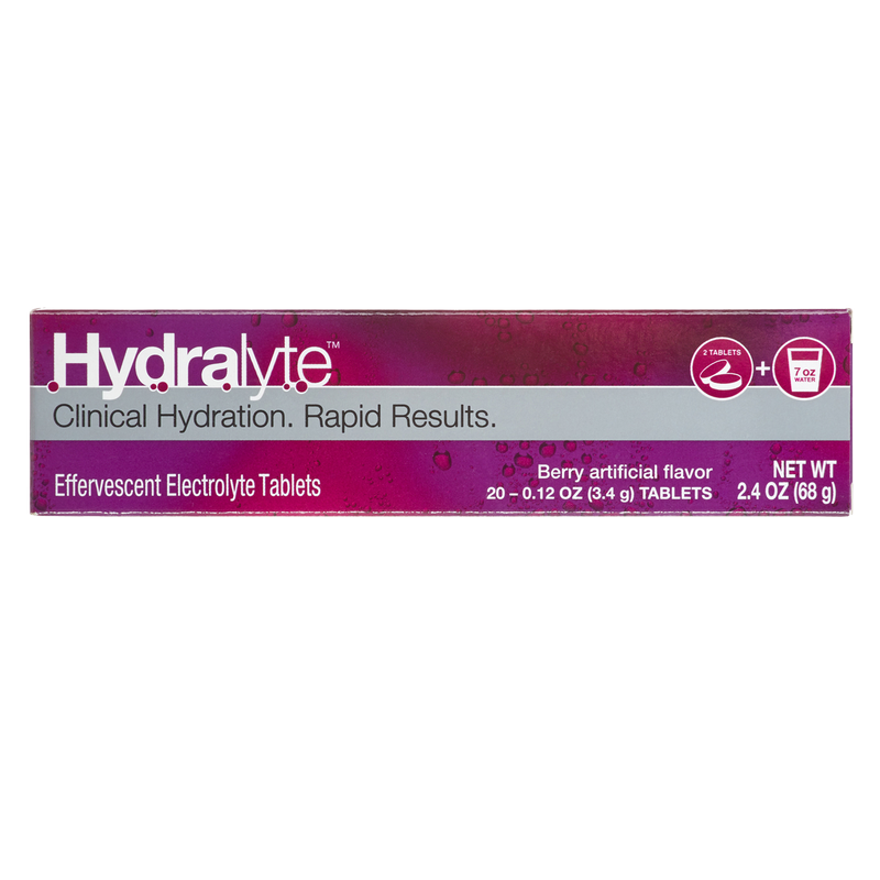 Hydralyte Berry Effervescent Electrolyte Tablets 20ct