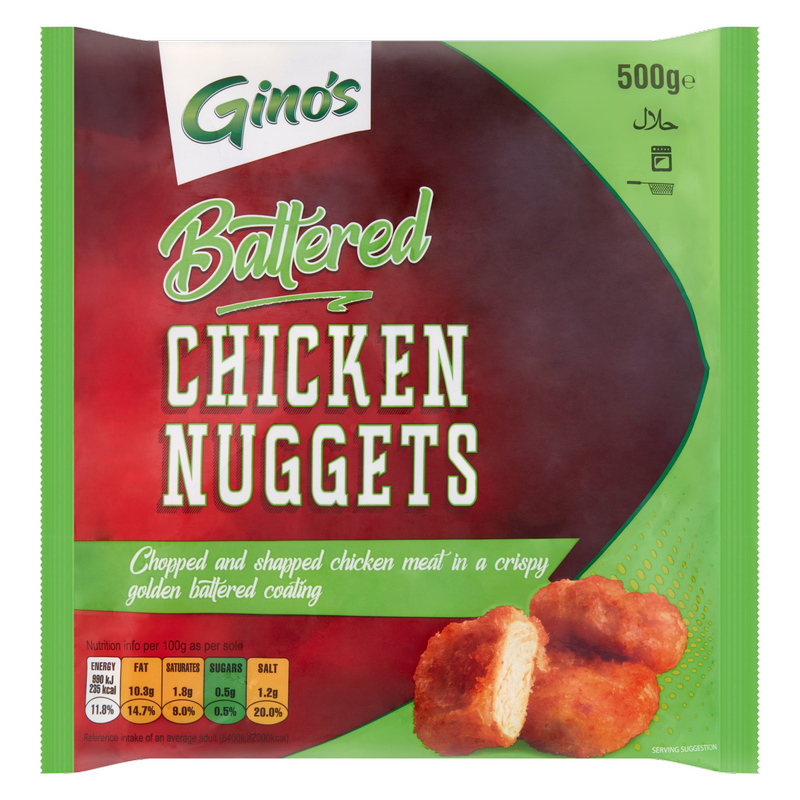 Gino's Battered Chicken Nuggets, 500g