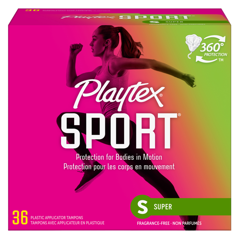 Playtex Sport Tampons Multipack, Super Unscented Pack of 36