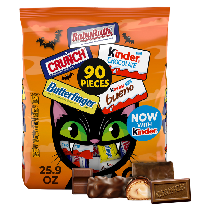 Assorted Chocolate and Kinder Trick or Treat Bag, 90 pieces