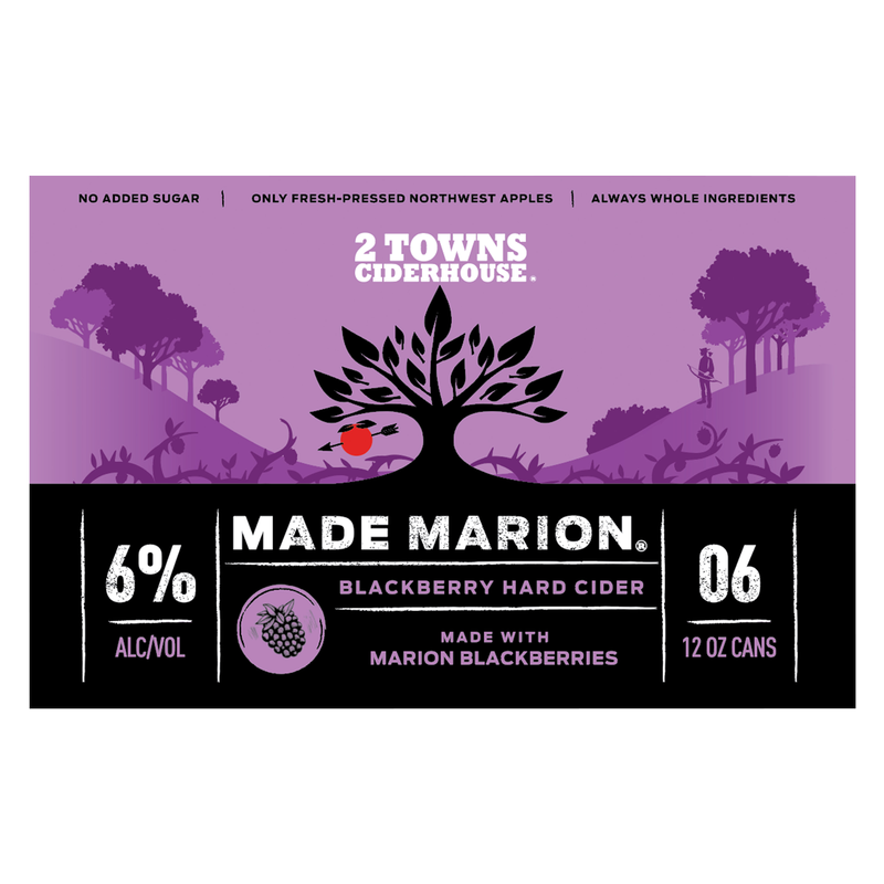 2 Towns Made Marion Cider 6pk 12oz Can 6.0% ABV
