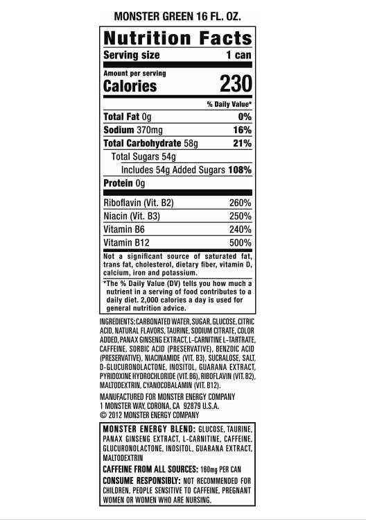 Monster Energy 24 pack 16oz Can