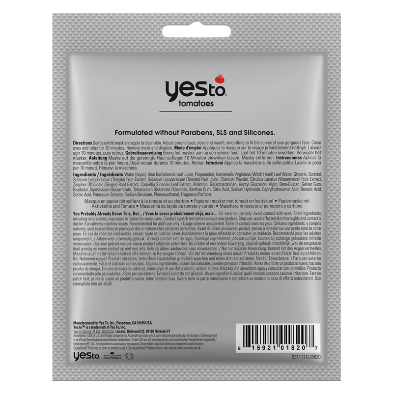 Yes To Tomatoes Detoxifying Paper Mask 1ct