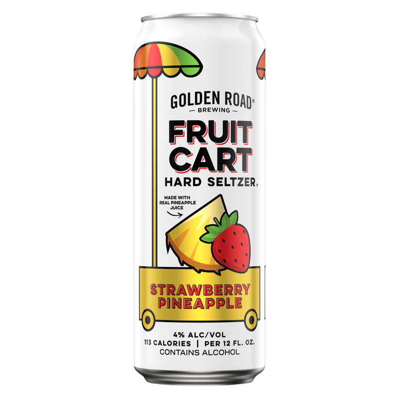 Golden Road Brewing Fruit Cart Seltzer Strawberry Pineapple Single 25oz Can
