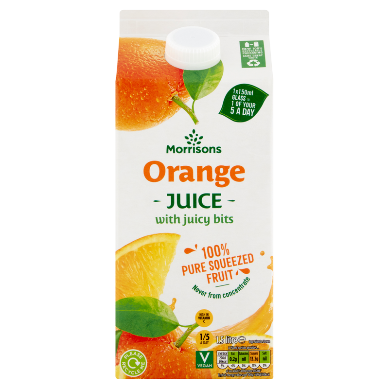 Morrisons Orange Juice with Bits, 1.5L