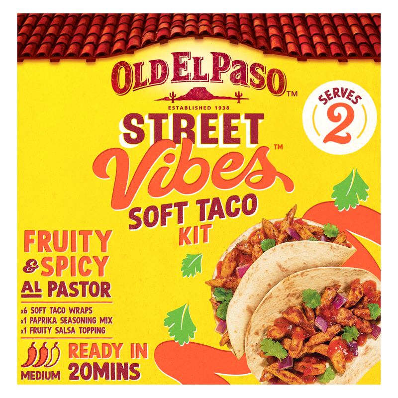 Old El Paso Mexican Street Vibes Al Pastor Soft Taco Kit, 257g