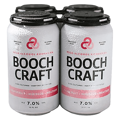 Boochcraft Kombucha Grapefruit + Hibiscus + Heather (4PKC 12 OZ)
