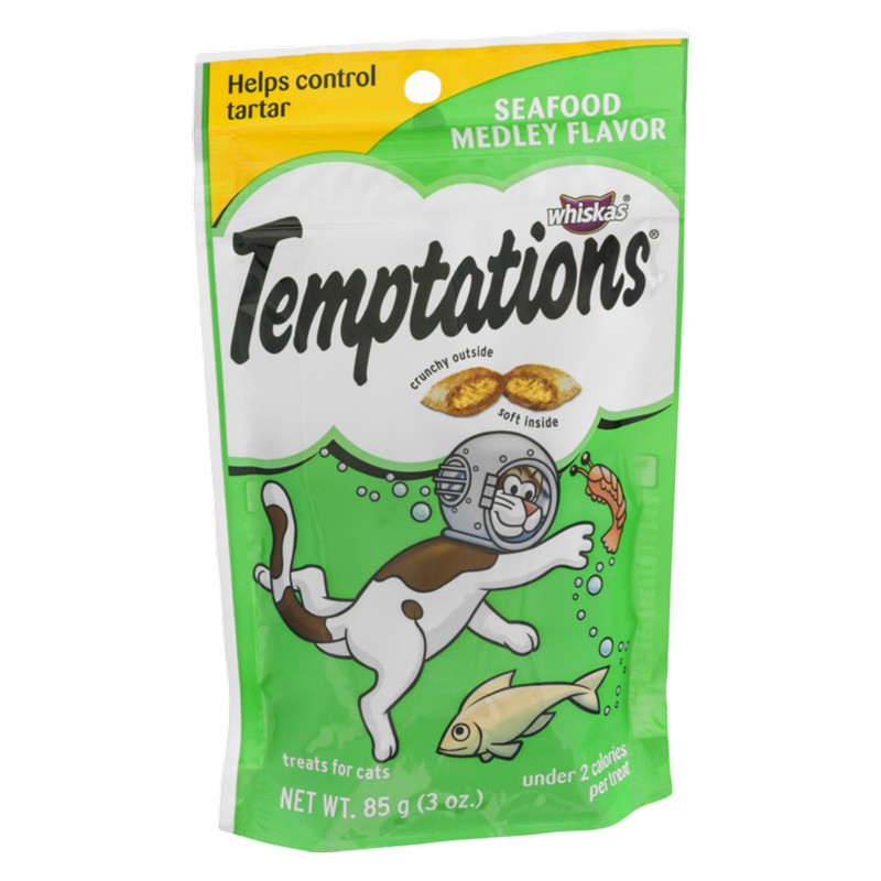 Whiskas Temptations Seafood Medley Cat Treats 3oz