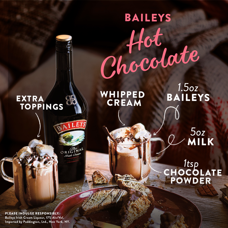 Baileys Original Irish Cream Liqueur, 750 mL Bottle with a Branded Glass Mug