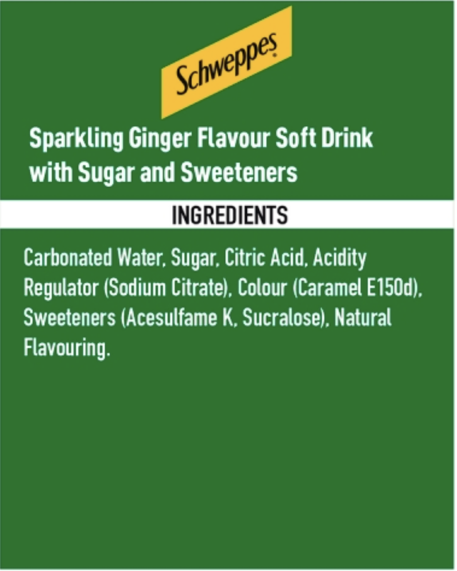 Schweppes Canada Dry Ginger Ale, 1L