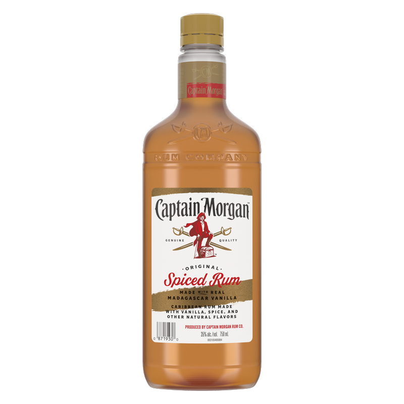 Captain Morgan Spiced Rum Plastic 750ml (70 Proof)