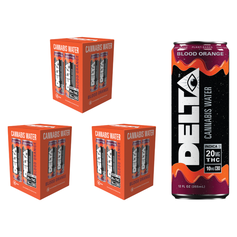 Delta 20mg THC Blood Orange Cannabis Water 12pk 12oz Can
