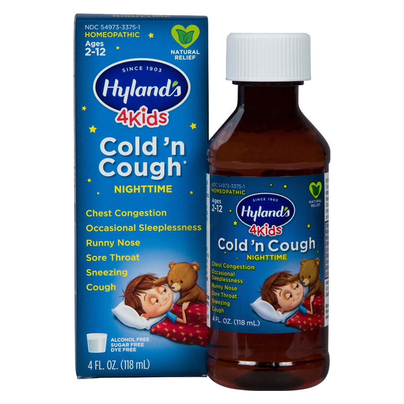 Hyland's Naturals Kids Cold & Cough Nighttime Original 4 Fl Oz