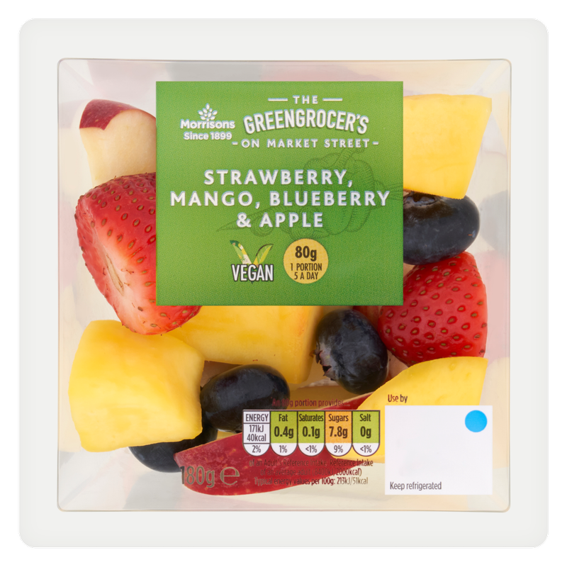 Morrisons Strawberry, Mango, Blueberry, & Apple, 180g