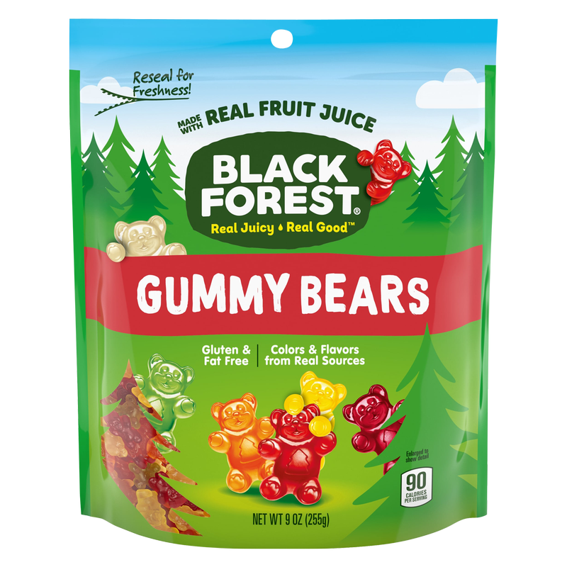 Black Forest Assorted Fruit Gummy Snacks 9oz