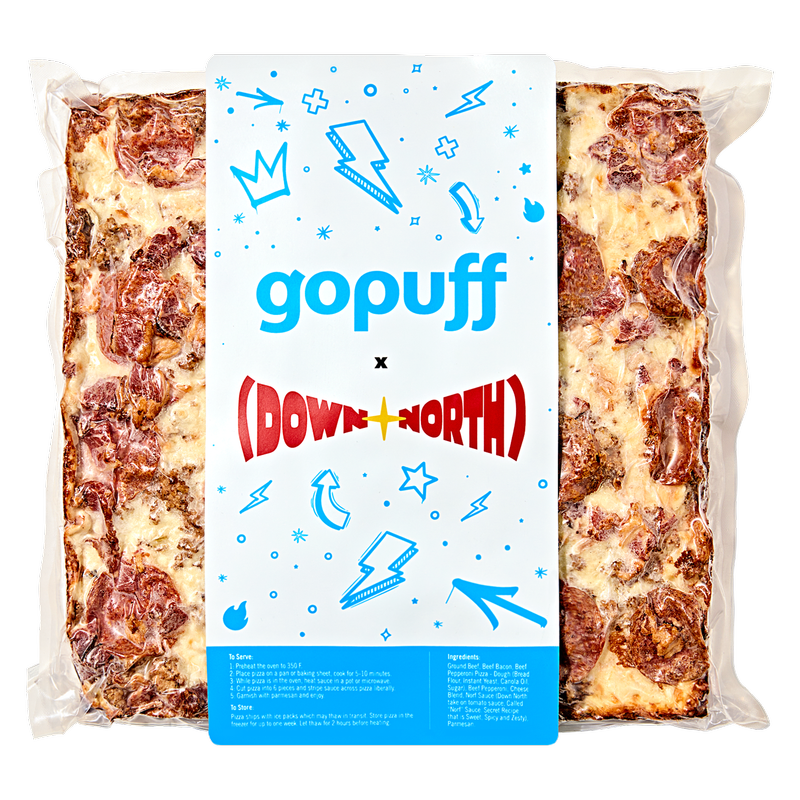 Exclusive Gopuff X Down North Pizza. Detroit style pizza "Uknowhowwedu"
