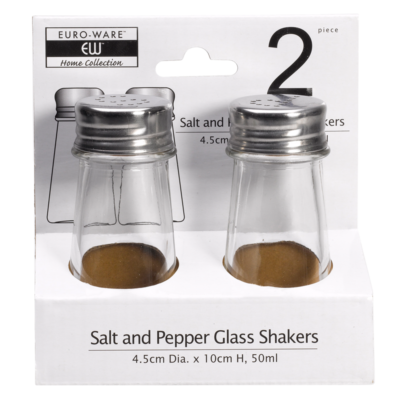 Euro-Ware Salt & Pepper Glass Shakers