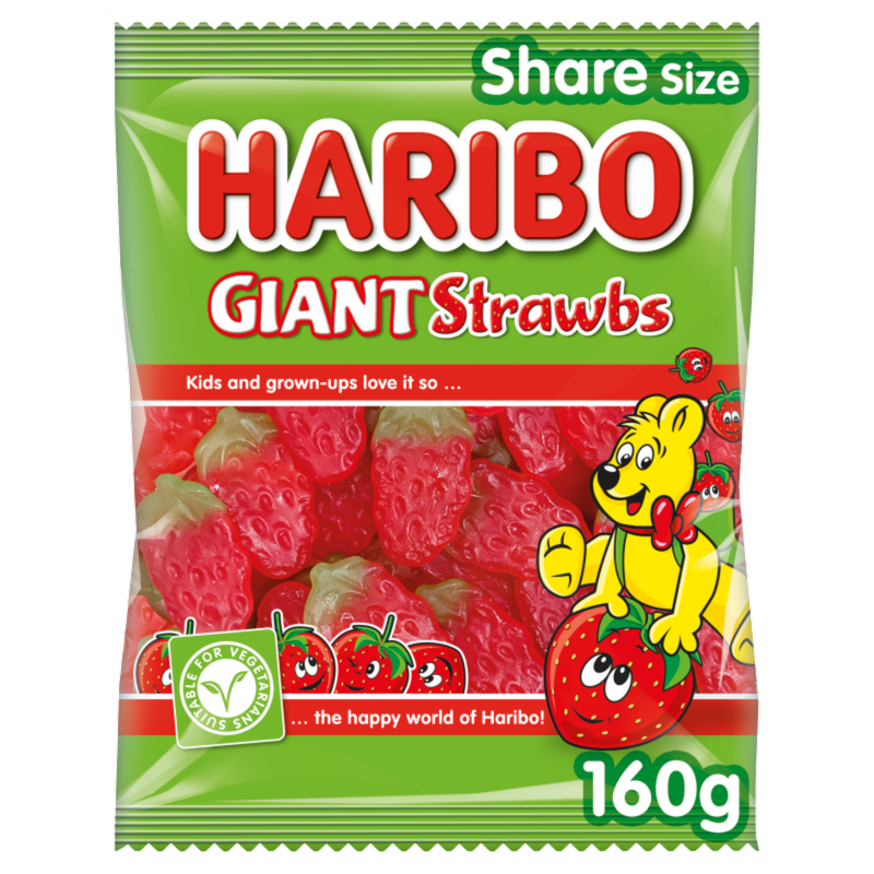 Haribo Giant Strawberries, 160g