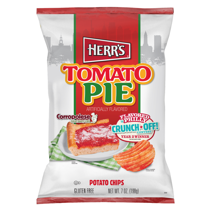 Herr's Tomato Pie Ripple Chips, 7 oz