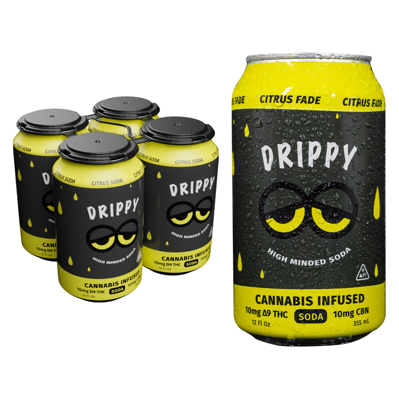 Drippy 10mg THC Citrus Fade Soda 4pk 12oz Can