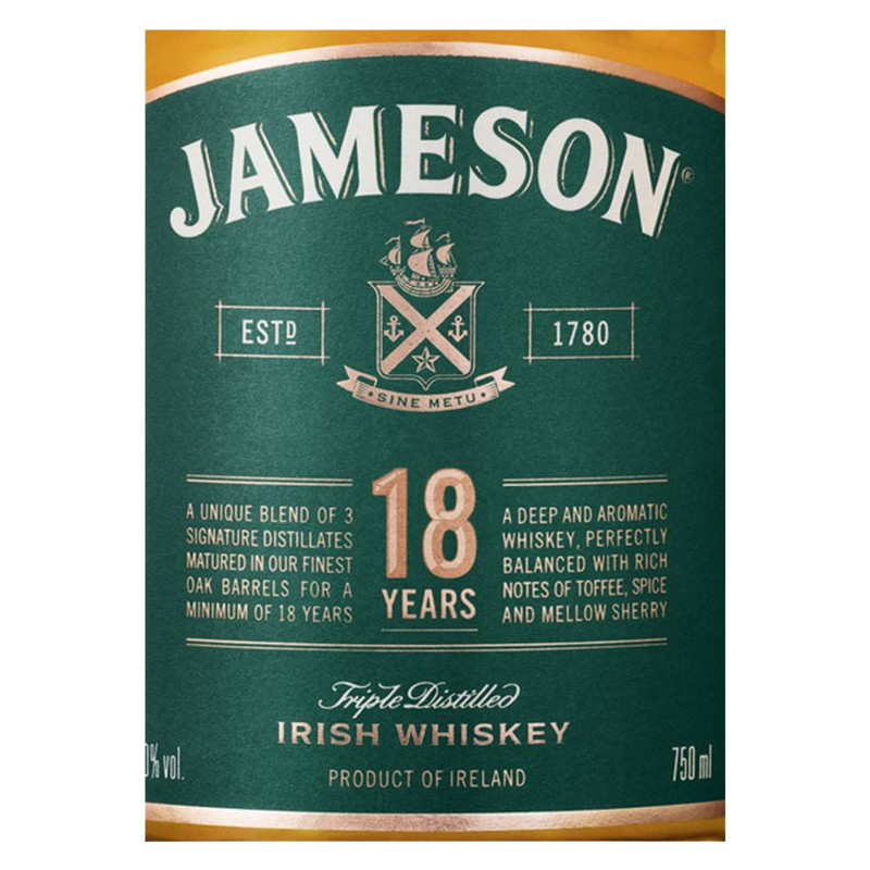 Jameson Irish Bow Street Whiskey 18 Yr 750ml