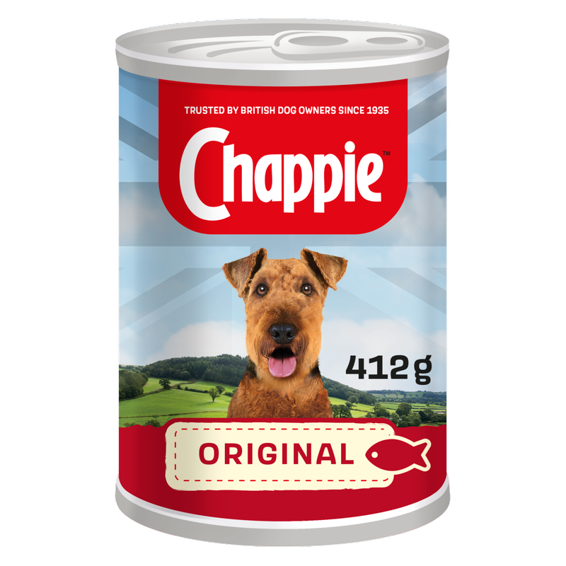 Chappie Adult Wet Dog Food Tin Original in Loaf, 412g