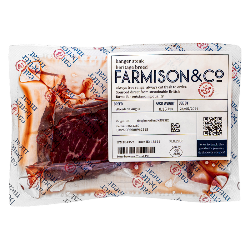 Farmison & Co Hanger (Onglet) Steak, 150g