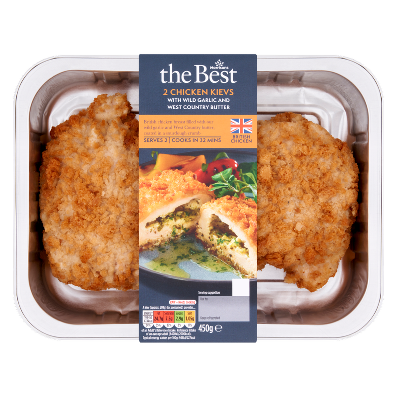 Morrisons The Best 2 Chicken Kievs with Wild Garlic & West Country Butter, 450g