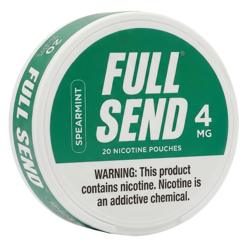 Full Send Spearmint Nicotine Pouch, 4mg.