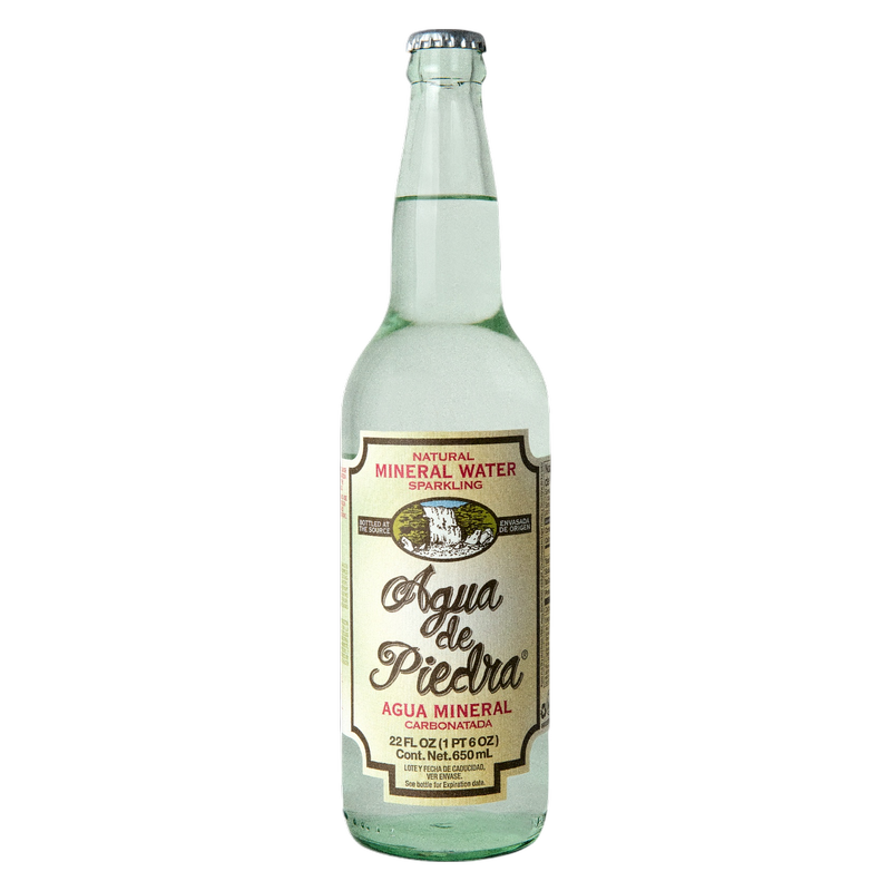 Agua de Piedra Carbonated Mineral Water 22oz Glass Bottle