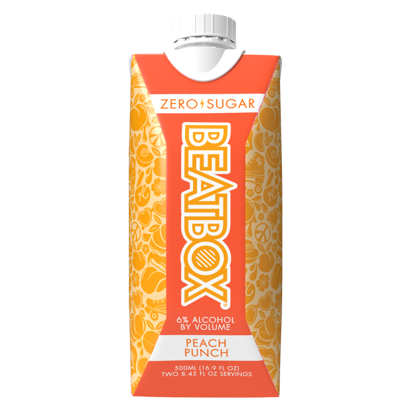 BeatBox Peach Punch 500ml 6.0% ABV Zero Sugar