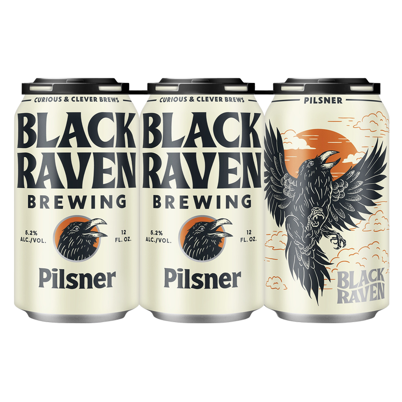 Black Raven Pilsner 6pk 12oz Can