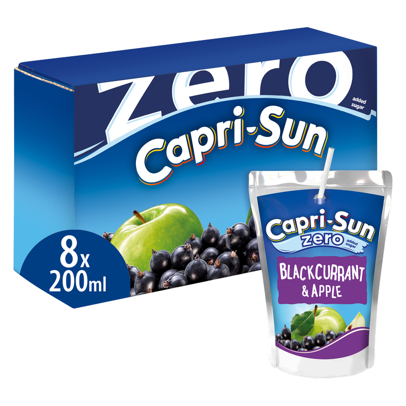 Capri-Sun Zero Blackcurrant, 8 x 200ml